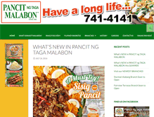 Tablet Screenshot of pancitngtagamalabon.com